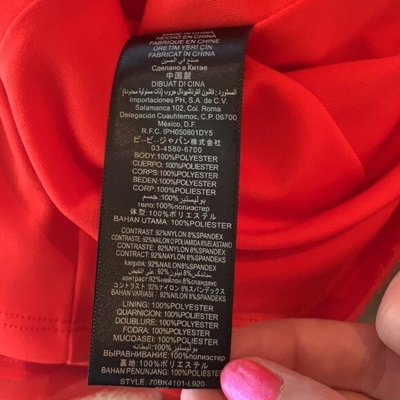 BEBE Scarlet Red Ruffle Tango Mini Dress XS With Side Zipper - Picture 9 of 10